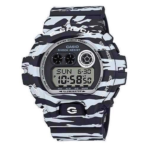 Image of sort/hvid camouflage resin med stål G-Shock quartz multifunktion (3420) Herre ur fra Casio